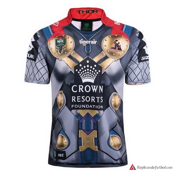 Camiseta Melbourne Storm Thor 2017-2018 Gris Rugby